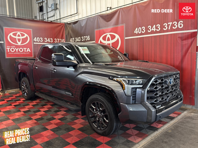 2023 Toyota Tundra 4x4 Crewmax Platinum Hybrid WITH TOW MIRRORS in Cars & Trucks in Red Deer
