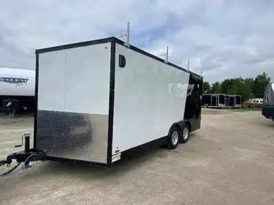 8.5x16 Enclosed Trailer – Ready to Haul! This solid used cargo trailer is fully serviced and ready f...