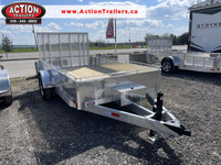 6x12 ALUMINUM UTILITY TRAILER WITH STRAIGHT GATE AND TOOLBOX!