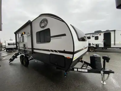 Forest River R-Pod travel trailer RP-198 highlights: Walk-Thru Bath 14' Patio Awning 12V Black Glass...