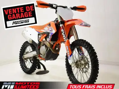 KTM 350 SX-F 2022 Orange 100 km au compteur. Motos Illimitées Terrebonne. Prix de vente inclus les f...