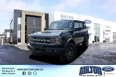 2021 FORD BRONCO - BIG BEND SERIES - MID PKG - AUTO HIGH BEAMS - FENDER TIE-DOWN HOOKS - FOLD/PWR/HT...