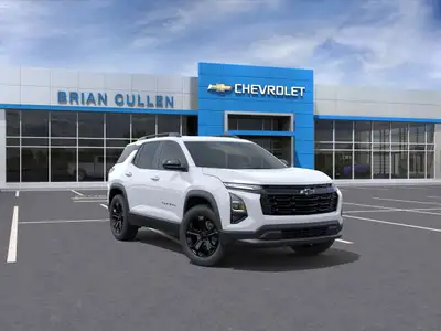 The 2026 Chevrolet Equinox FWD LT, in striking white with a versatile front-wheel drive system, assu...