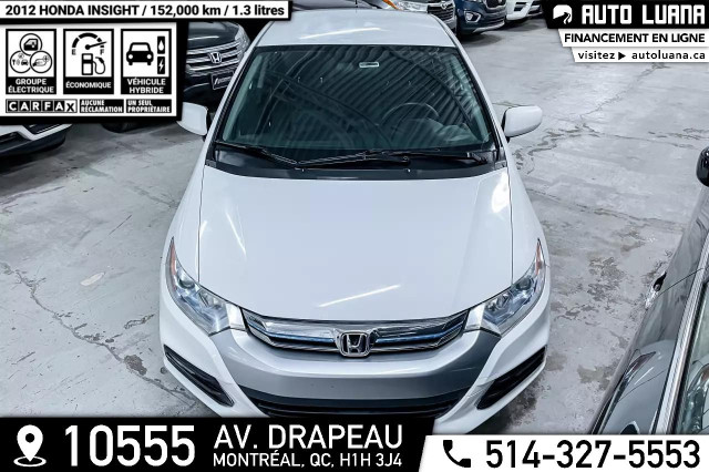 2012 HONDA Insight Hybrid 1.3L LX CRUISE/CARFAX CLEAN/152,000km in Cars & Trucks in City of Montréal - Image 2