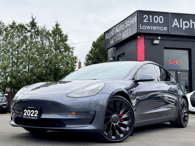 2022 Tesla Model 3 Performance AWD|DUAL MOTOR|20" Überturbine Wh in Cars & Trucks in City of Toronto