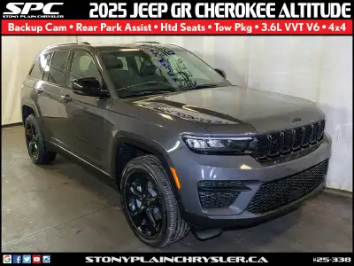 Introducing the brand new 2025 Jeep Grand Cherokee Altitude 4x4, a striking SUV available at Stony P...