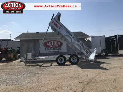 N&N INNO Series 82”X12’ Tandem Axle Dump Trailer With (2) 5,200lb Axles And Free Tarp Roller Kit! Do...