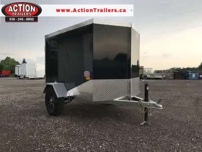 CANADIAN MADE GALVANIZED COMPACT CARGO 4' X 6' ENCLOSED CARGO TRAILER! The Canadian Made Compact Car...