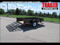 2024 5X8 UTILITY TRAILER SINGLE AXLE, STEEL, BLACK, 2990GVWR