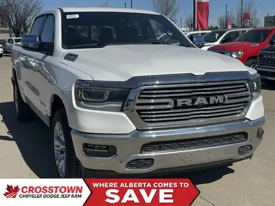 EXECUTIVE CROSSTOWN DEMO! This 2023 RAM 1500 LARAMIE CREW CAB 4X4 has the following options Leather...