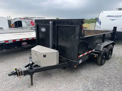 USED 2022 CANADIAN MENNONITE MADE 6' x 12' 5-TON DUMP TRAILER BRAND NEW TIRES, BRAKES & SUSPENSION!...