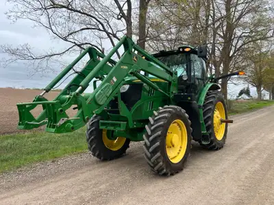 2018 John Deere 6175R -H380 loader -electric joystick with live third function -R&P rear axle -18./R...