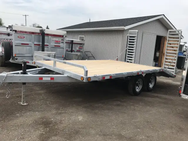 EQUIPMENT HAULER 8.5′ X 16′ - 10,000LB GVWR -STAND UP RAMPS in Cargo & Utility Trailers in London - Image 3