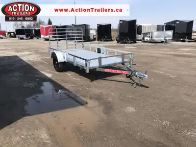 Action Series Canadian-Made Galvalume 5' x 10' Open-Sided Utility Trailer with Ramp Gate. Rugged. Re...