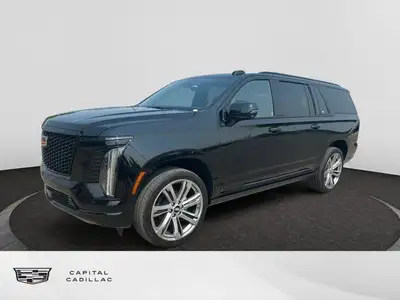 This 2025 Cadillac Escalade ESV in Black Raven is equipped with 4WD and Gas V8 6.2L/375 engine. The...
