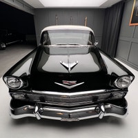 Check out this perfect 1956 Chevrolet Bel Air two door post restomod! This car is stunning! This is... (image 4)
