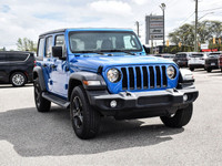 2023 Jeep Wrangler 4D Sport Utility Sport Hydro Blue Pearl Coat **ONE OWNER**, Black Freedom Top 3-P... (image 4)
