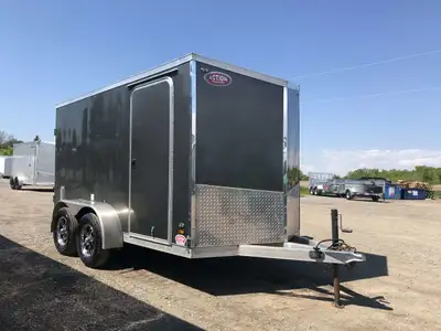 USED 2021 LEGACY SERIES ALL ALUMINUM FRAME 6' X 12' TANDEM AXLE CARGO W/ REAR DOUBLE BARN DOORS! Our...