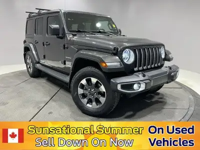 LED LIGHTING GROUP, BLACK LEATHER-FACED SEATS W/SAHARA LOGO, REMOTE PROXIMITY KEYLESS ENTRY, ALPINE...