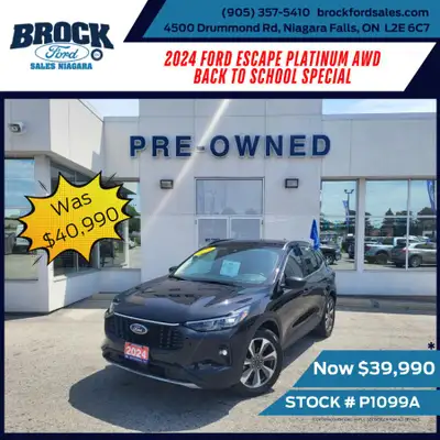The 2024 Ford Escape Platinum is the top-tier trim in Ford's compact SUV lineup, combining upscale f...