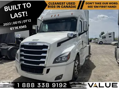 2023 Freightliner Cascadia * Kms : 611,177 * Engine Make : Detroit * Engine Model :DD15 * Engine HP...