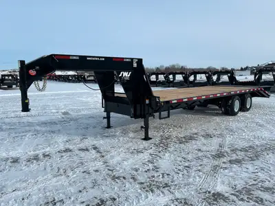 NEW 2025 SWS 8.5 x 28' Gooseneck Trailer Tandem Dual Axles 2 x 10,000 lb Axles w/ Electric Brakes on...
