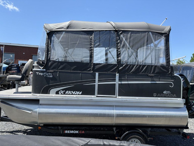 2023 Armada by JYS Top Fish T-168 ARMADA, PONTON 2 TUBES, MERCUR in Powerboats & Motorboats in Thetford Mines - Image 3