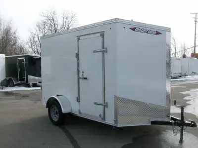 Remorque neuve 6' x 10' v-nose 1 essieux 3500lb. 6'.6" de haut interieur plywood 3/4 plancher 3/8 au...