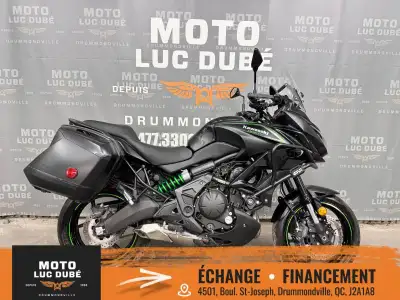 Kawasaki Versys 650 LT 2017 40 717 KM FREINS ABS PROTÈGE-MOTEUR VALISES RIGIDES PROTÈGES-MAINS NOUS...