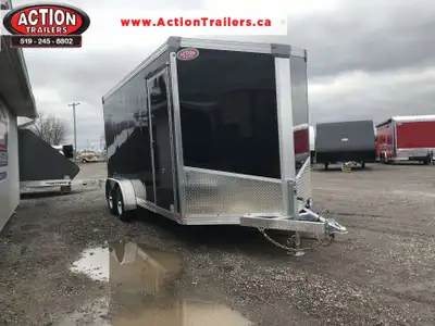 IDEAL CARGO 7X16 GALVANIZED ENCLOSED TRAILER WITH REAR RAMP DOOR AND 12in. EXTRA HEIGHT! Built Tough...