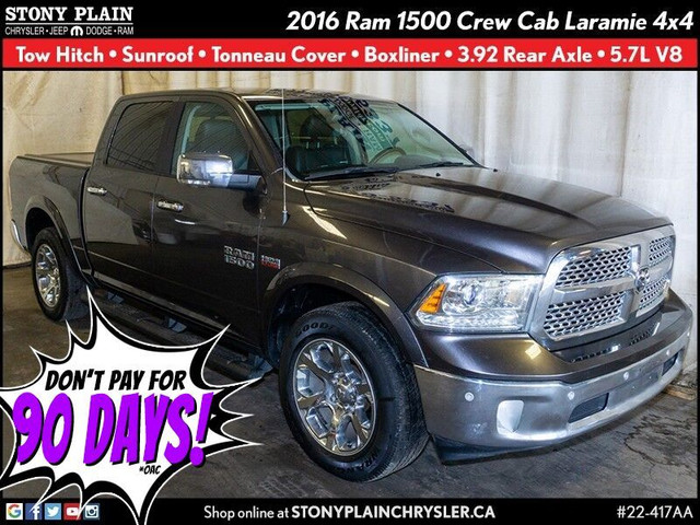  2016 Ram 1500 Laramie - Tow Hitch, Tonneau, Boxliner, 3.92 Axle in Cars & Trucks in St. Albert