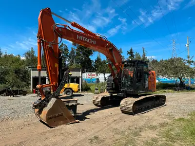 2022 Hitachi ZX245USLC-6 1832 Hrs AUX Plumbing FOG Guard, Thumb, Clean up & Dig Buckets Hydraulic QC...
