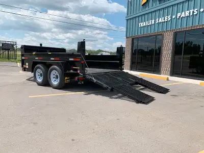 Miska Ultra Low Pro 7 Ton Heavy Duty Dump Trailer 14,000lb GVWR, 81in.x12' Dump Trailers LOADED with...