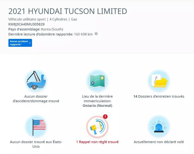 2021 HYUNDAI Tucson Limited in Cars & Trucks in City of Montréal - Image 3