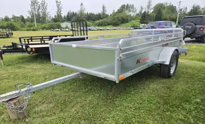 1 new 2025 Single axle galvanized utility trailer 66" x 123" 3500LB axle galvanized 14" wheel/tires...
