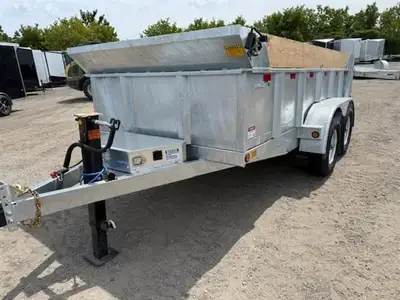 2026 Canada Trailer 6x12 Tandem axle Galvanized dump trailer GVWR 9980lbs with cargo capacity of 650...