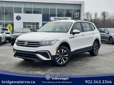 New Price! White 2024 Volkswagen Tiguan Trendline 4Motion | Apple CarPlay | Android Auto AWD 8-Speed...
