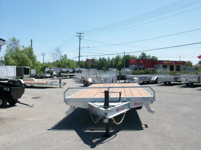 2024 K-TRAIL DKO20-14 DECK OVER 20' 2 ESSIEUX 7000LB. GALVANISE  in Cargo & Utility Trailers in Laval / North Shore - Image 3