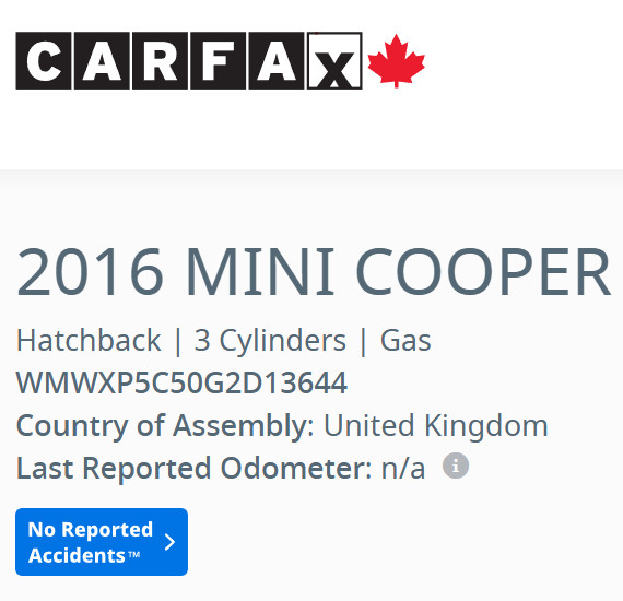 2016 MINI Cooper Hardtop 66598 KM! ONE OWNER! CERTIFIED! in Cars & Trucks in Calgary - Image 2