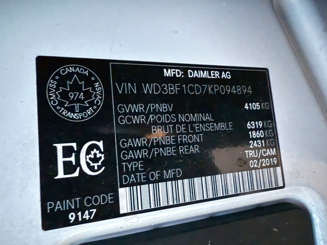 2019 Mercedes-Benz Sprinter Cargo Van Sprinter - 170 EXTENDED in Cars & Trucks in Oakville / Halton Region - Image 4