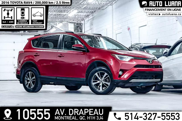 2016 TOYOTA RAV4 XLE AWD/TOIT OUVRANT/CAMERA RECUL/MAG/DEMARREUR in Cars & Trucks in City of Montréal