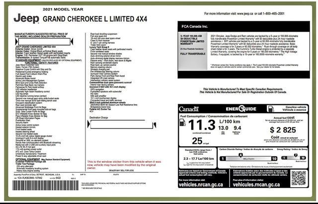 2021 Jeep Grand Cherokee L Limited 6Seater Luxury Tech Grp 360 in Cars & Trucks in Mississauga / Peel Region - Image 4