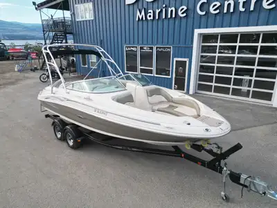 The 2005 Sea Ray 220 Sundeck is a versatile and stylish deck boat designed for family fun and waters...