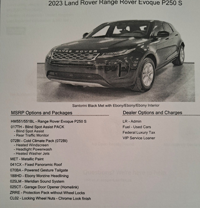 2023 Land Rover Range Rover Evoque S in Cars & Trucks in Mississauga / Peel Region - Image 3
