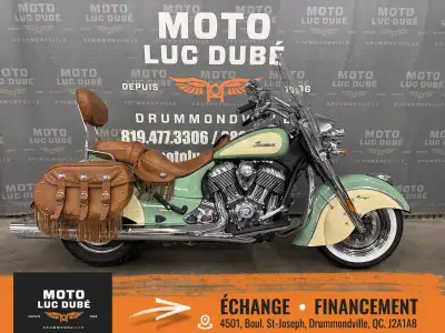 Indian Motorcycles Chief Vintage 2016 SEULEMENT 27 360 KM PARE-BRISE DOSSIER SACOCHES SIÈGE ET VALIS...