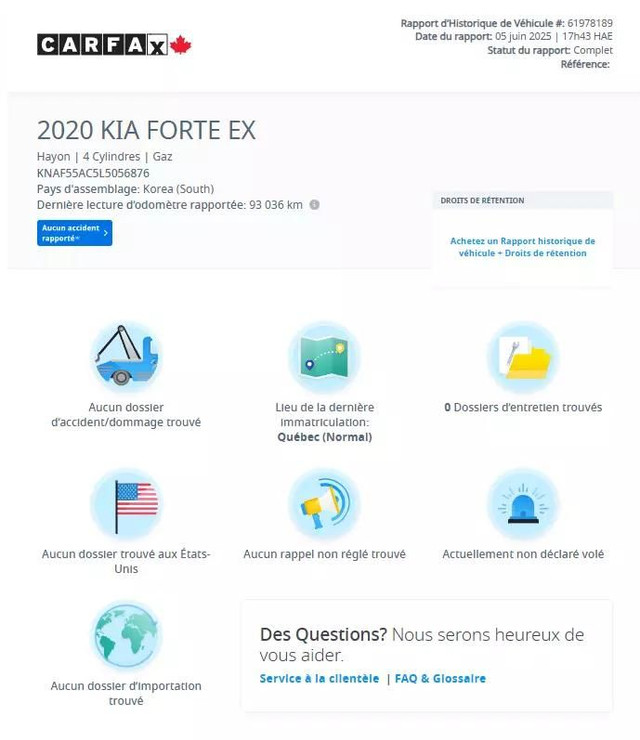 2020 KIA Forte EX FWD/CRUISE/CAMERA/CARPLAY/AC/MAGS/AUCUN ACCIDE in Cars & Trucks in City of Montréal - Image 2