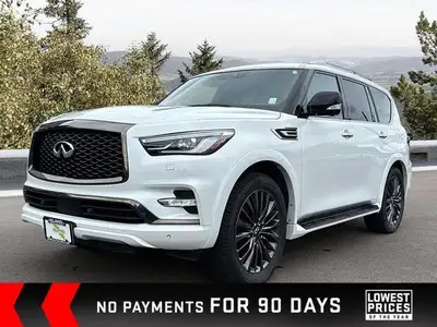 Command the road in this 2023 INFINITI QX80, a powerful SUV boasting a luxurious interior and impres...