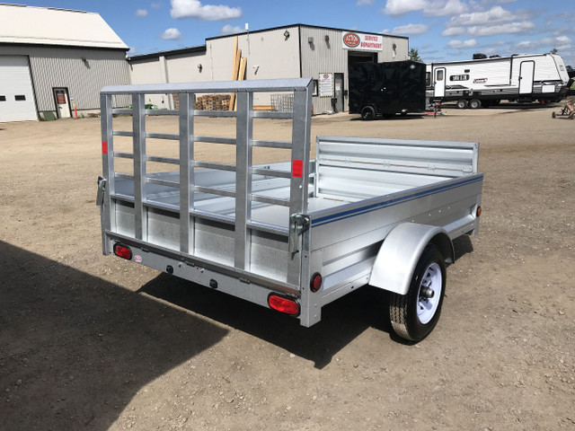 2022 5 X 7 GALVANIZED TRAILER - FRONT RETENTION GATE-REAR RAMP in Cargo & Utility Trailers in London - Image 4