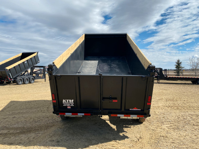 2024 - 7' x 16' Triple Axle Dump Trailer w/ 48" Sides - 21 000#  in Cargo & Utility Trailers in Red Deer - Image 3