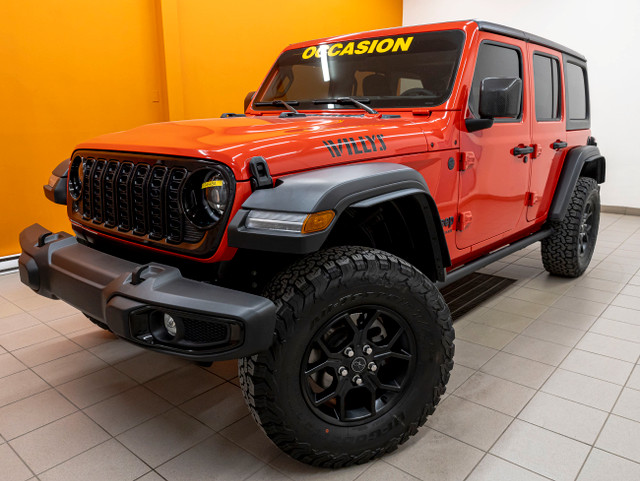 2024 Jeep Wrangler WILLYS 4X4 * SIEGES CHAUF *GR. TECH* PROMO in Cars & Trucks in Laurentides